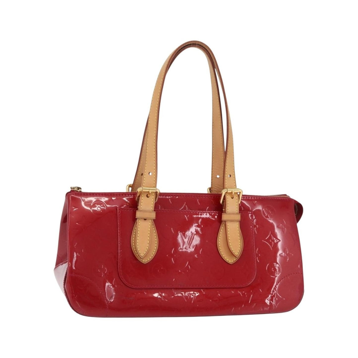 Louis Vuitton Rosewood Avenue Monogram Vernis, Red, Patent Leather, Handbag