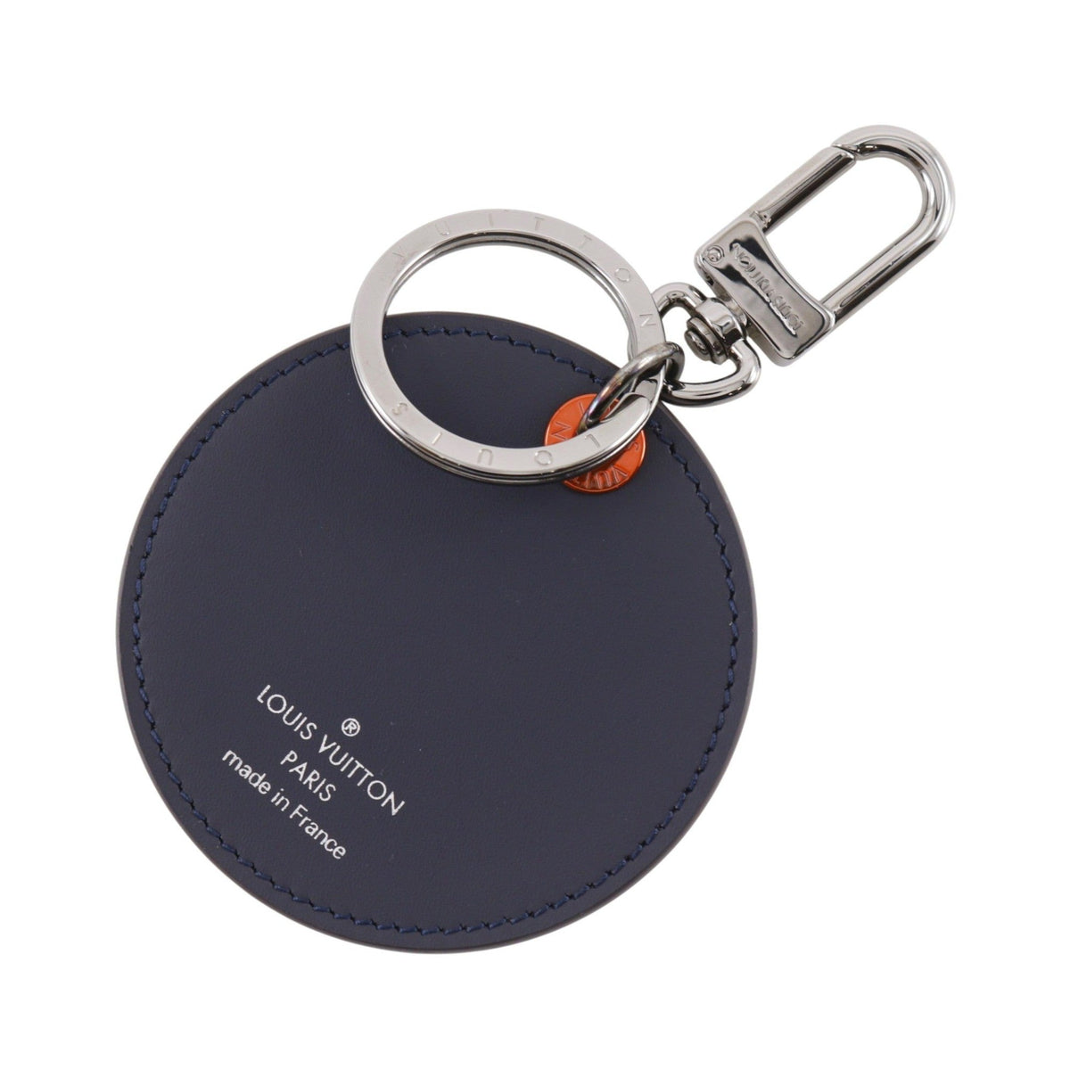 Louis Vuitton Round Illustre Keychain Limited Edition Upside Down Monogram Ink, Black, Leather, Charm
