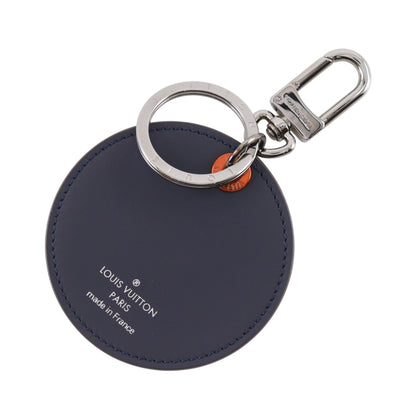 Louis Vuitton Round Illustre Keychain Limited Edition Upside Down Monogram Ink, Black, Leather, Charm