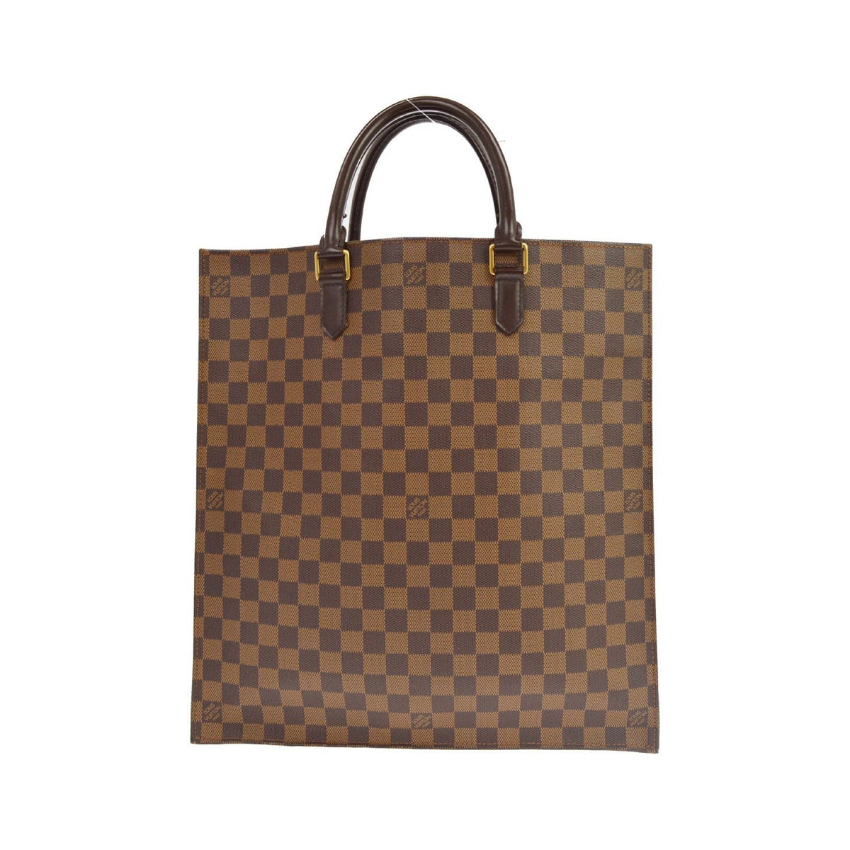 Louis Vuitton Sac Plat Damier, Brown, Canvas, Handbag