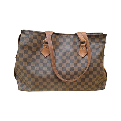 Louis Vuitton Sac Shopping Tote Zip Monogram Canvas, Brown, Canvas, Tote Bag