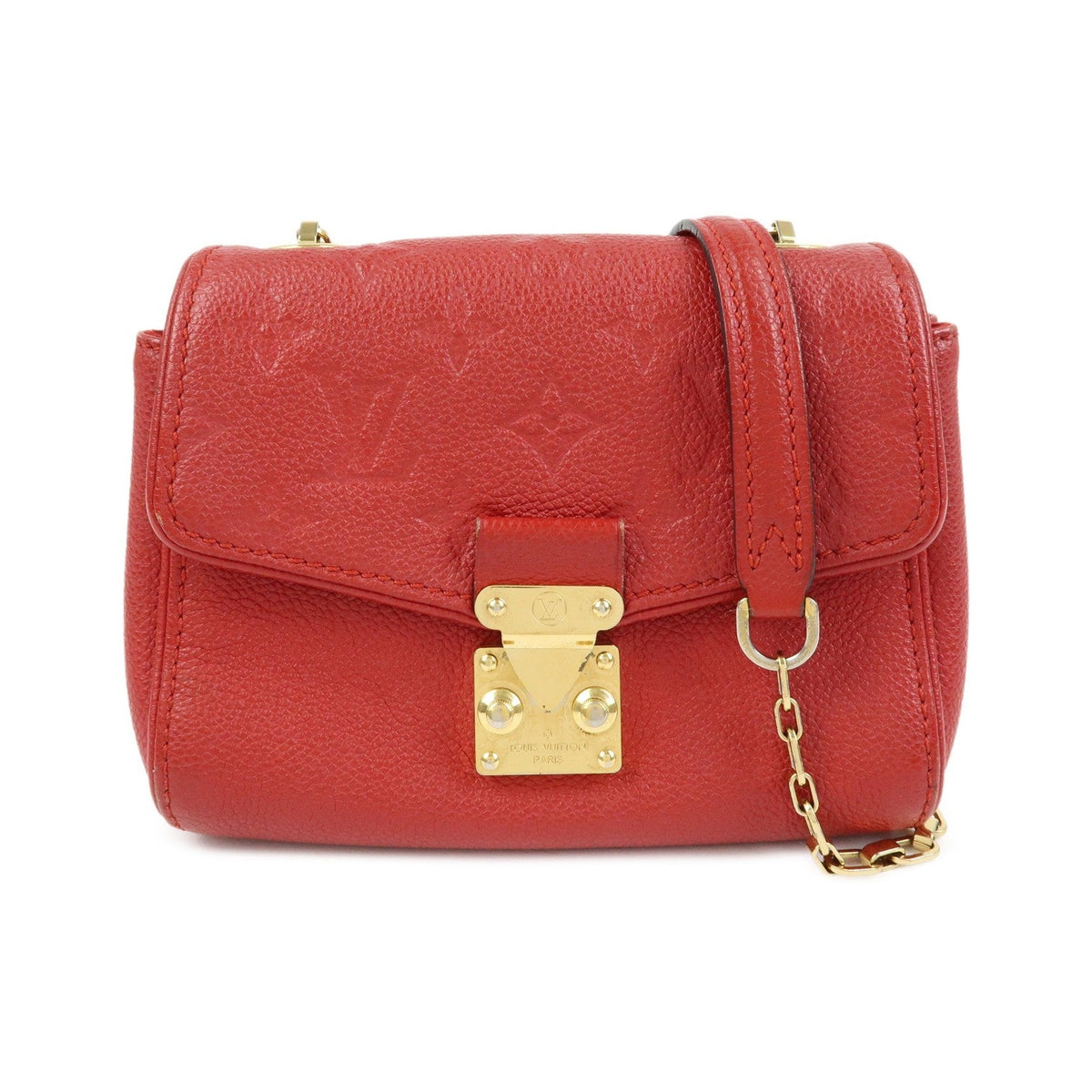 Louis Vuitton Saint Germain Monogram Empreinte Leather, Red, Leather, Handbag