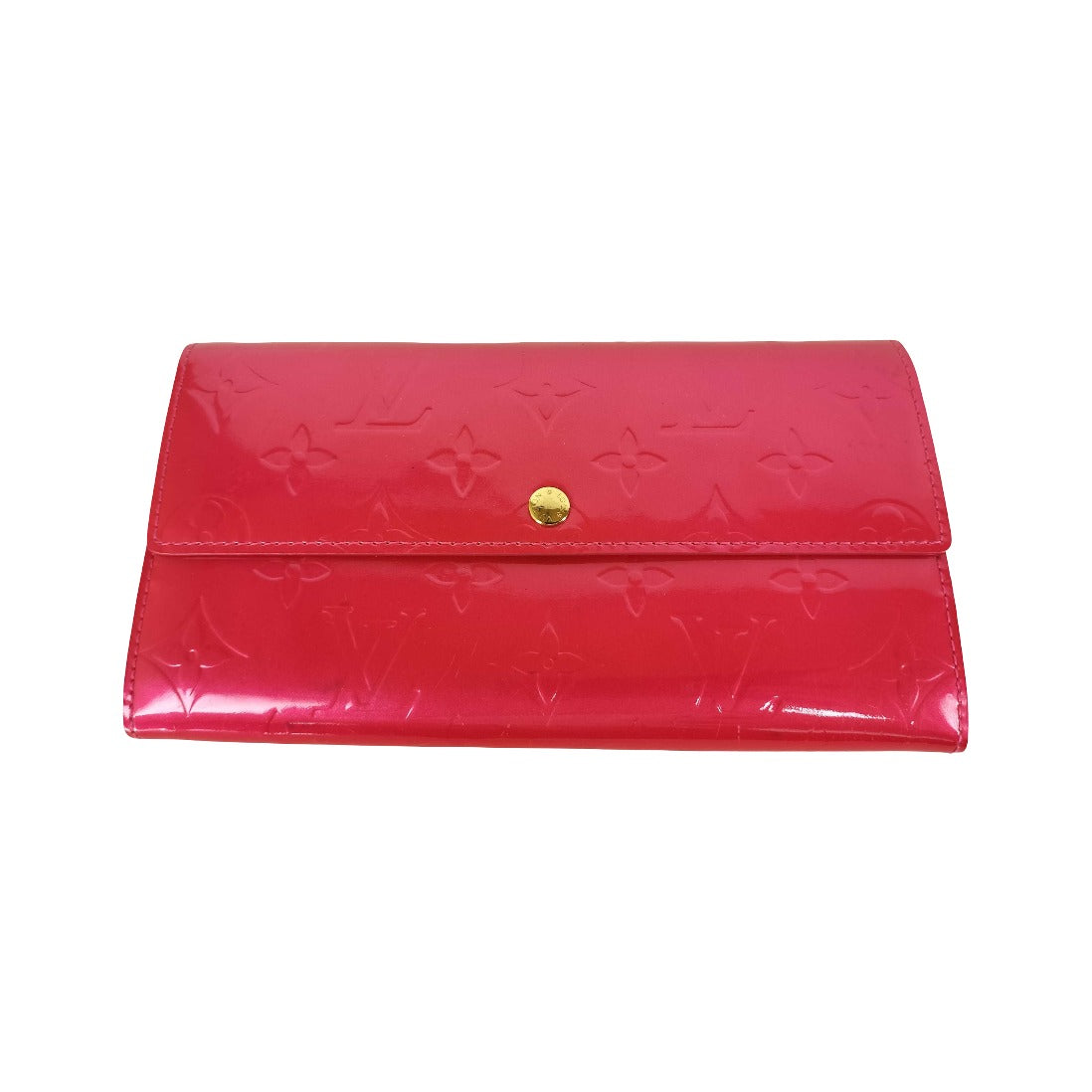 Louis Vuitton Sarah Monogram Vernis, Pink, Patent Leather, Wallet
