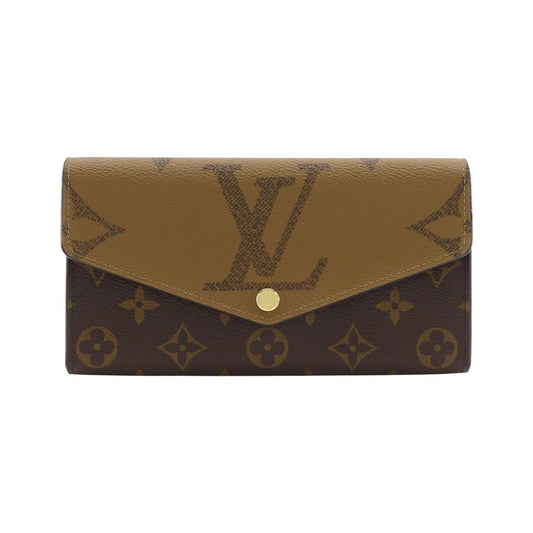 Louis Vuitton Sarah Wallet NM Reverse Monogram Giant and Monogram Canvas, Brown, Canvas, Wallet