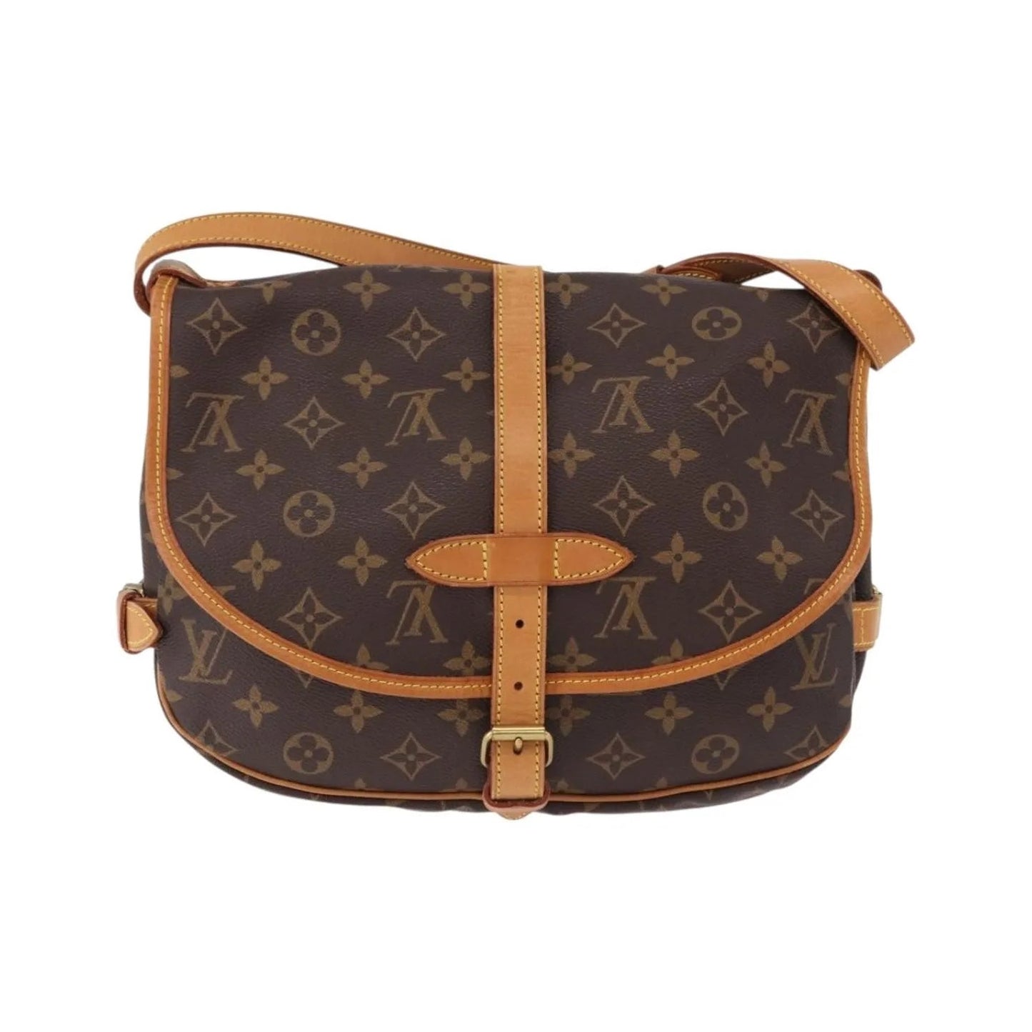 Louis Vuitton Saumur Canvas, Brown, Canvas, Shoulder Bag
