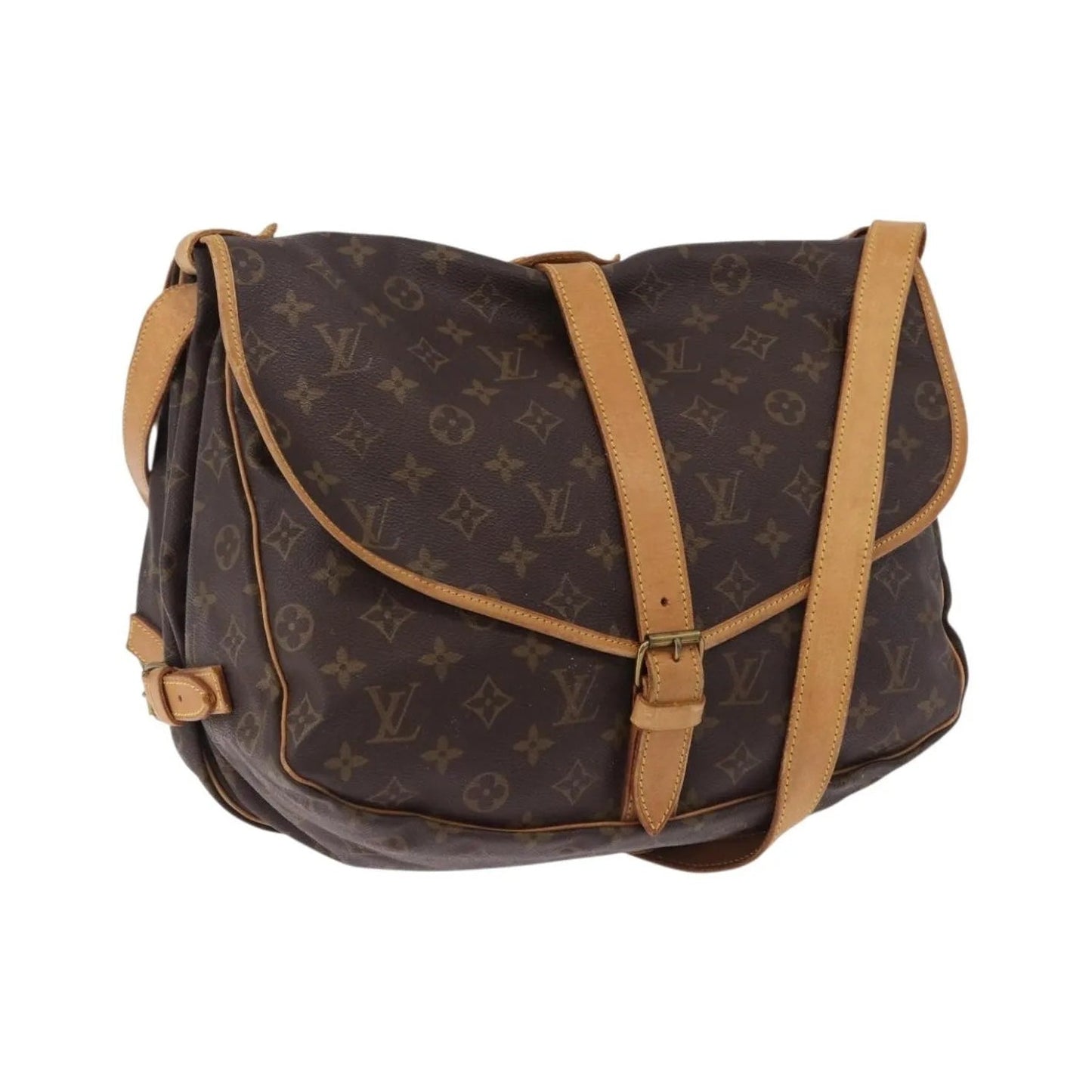 Louis Vuitton Saumur Monogram, Brown, Canvas, Shoulder Bag