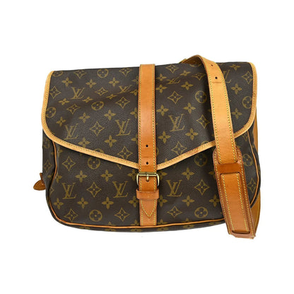 Louis Vuitton Saumur Monogram, Brown, Canvas, Shoulder Bag