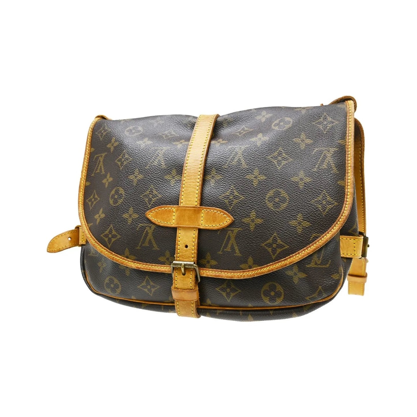 Louis Vuitton Saumur Monogram, Brown, Canvas, Shoulder Bag
