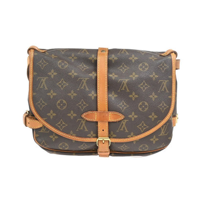 Louis Vuitton Saumur Monogram, Brown, Leather, Shoulder Bag