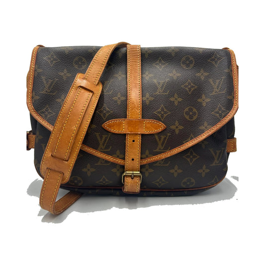 Louis Vuitton Saumur Monogram Canvas, Brown, Canvas, Shoulder Bag