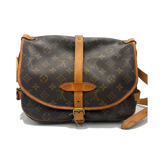 Louis Vuitton Saumur Monogram Canvas, Brown, Canvas, Shoulder Bag
