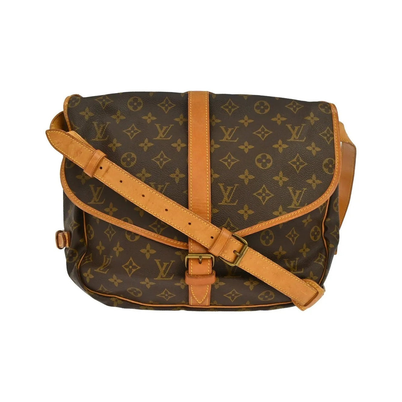 Louis Vuitton Saumur Monogram Canvas, Brown, Canvas, Shoulder Bag