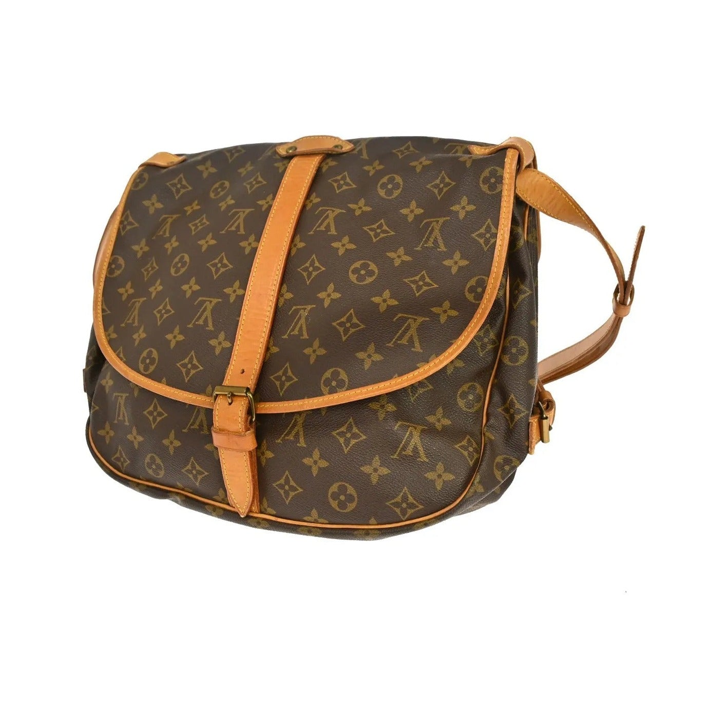 Louis Vuitton Saumur Monogram Canvas, Brown, Canvas, Shoulder Bag