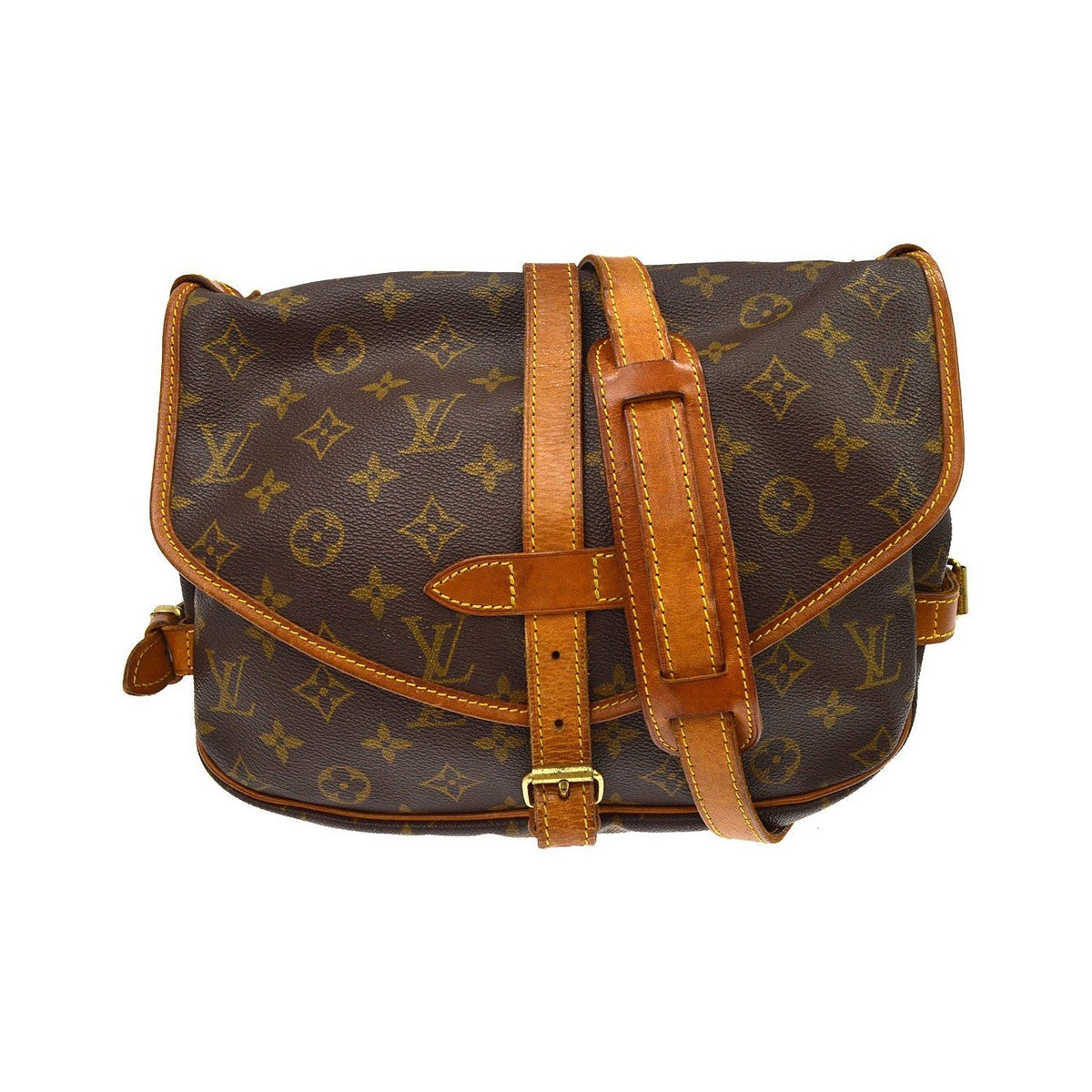 Louis Vuitton Saumur Monogram Canvas, Brown, Canvas, Shoulder Bag