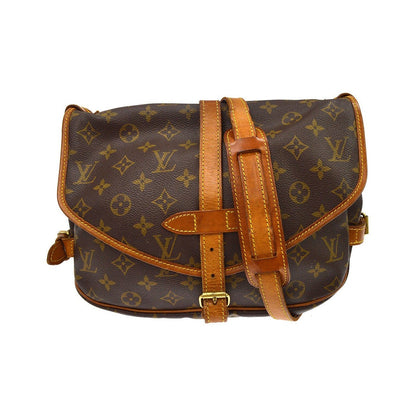 Louis Vuitton Saumur Monogram Canvas, Brown, Canvas, Shoulder Bag