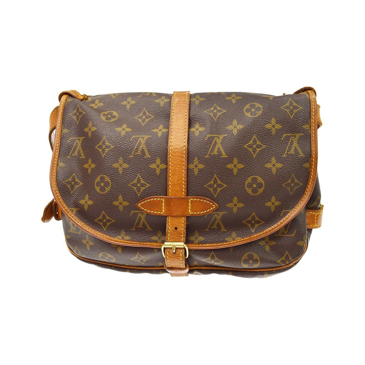 Louis Vuitton Saumur Monogram Canvas, Brown, Canvas, Shoulder Bag