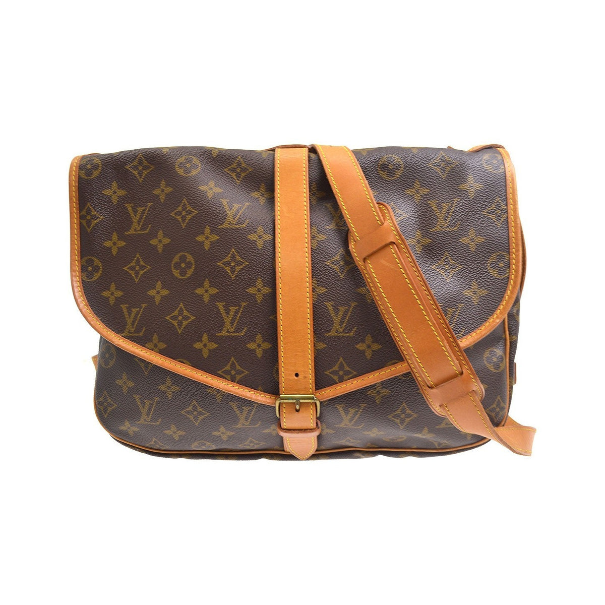 Louis Vuitton Saumur Monogram Canvas, Brown, Canvas, Shoulder Bag