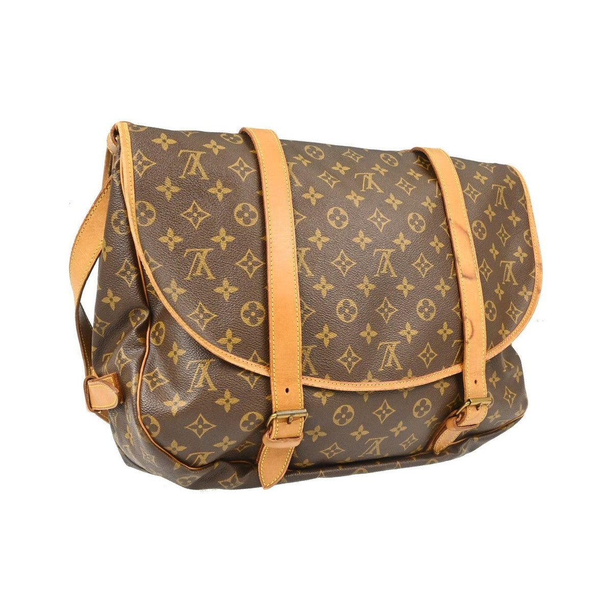 Louis Vuitton Saumur Monogram Canvas, Brown, Canvas, Handbag