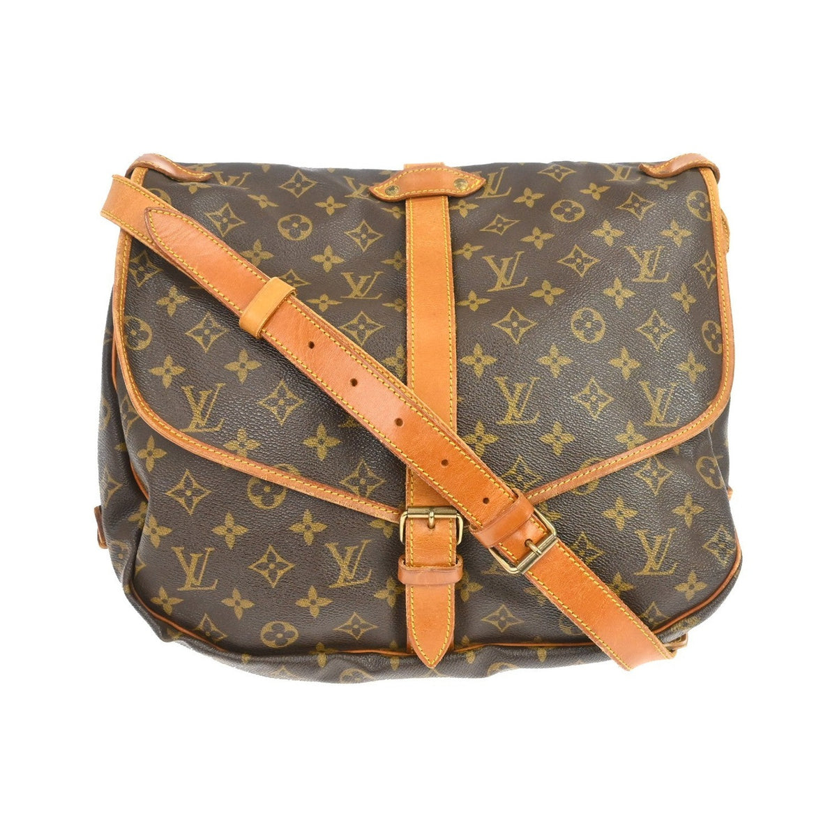 Louis Vuitton Saumur Monogram Canvas, Brown, Canvas, Handbag