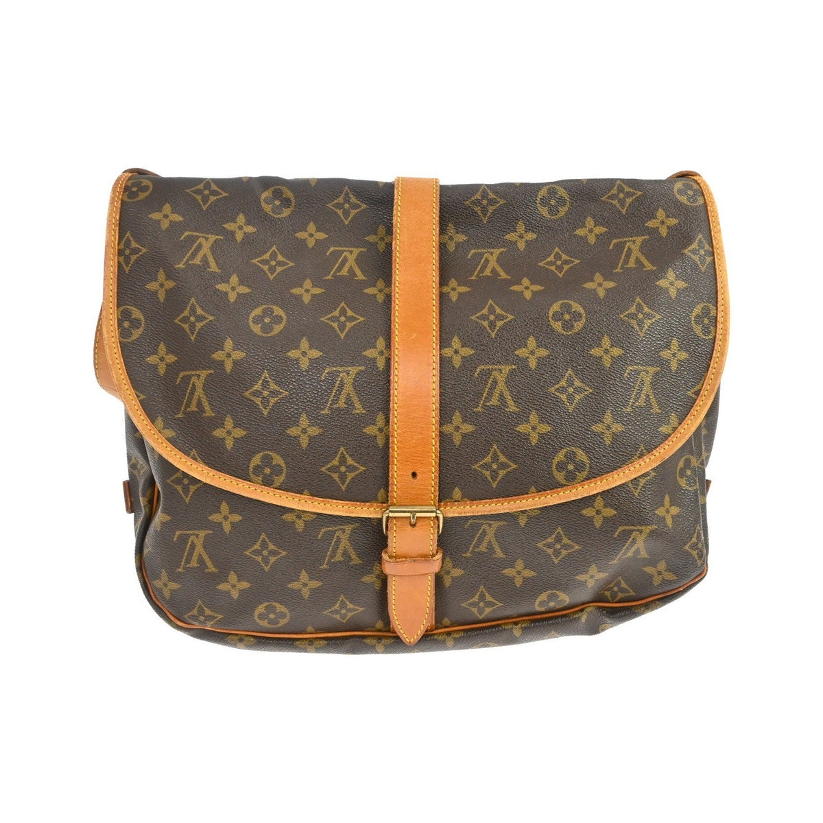 Louis Vuitton Saumur Monogram Canvas, Brown, Canvas, Handbag