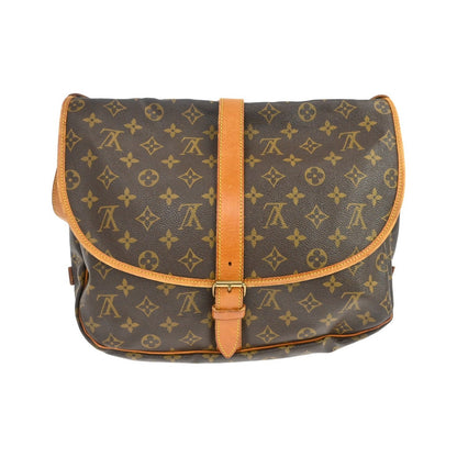 Louis Vuitton Saumur Monogram Canvas, Brown, Canvas, Handbag