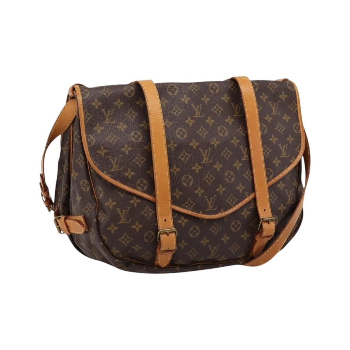 Louis Vuitton Saumur Monogram Canvas, Brown, Canvas, Shoulder Bag