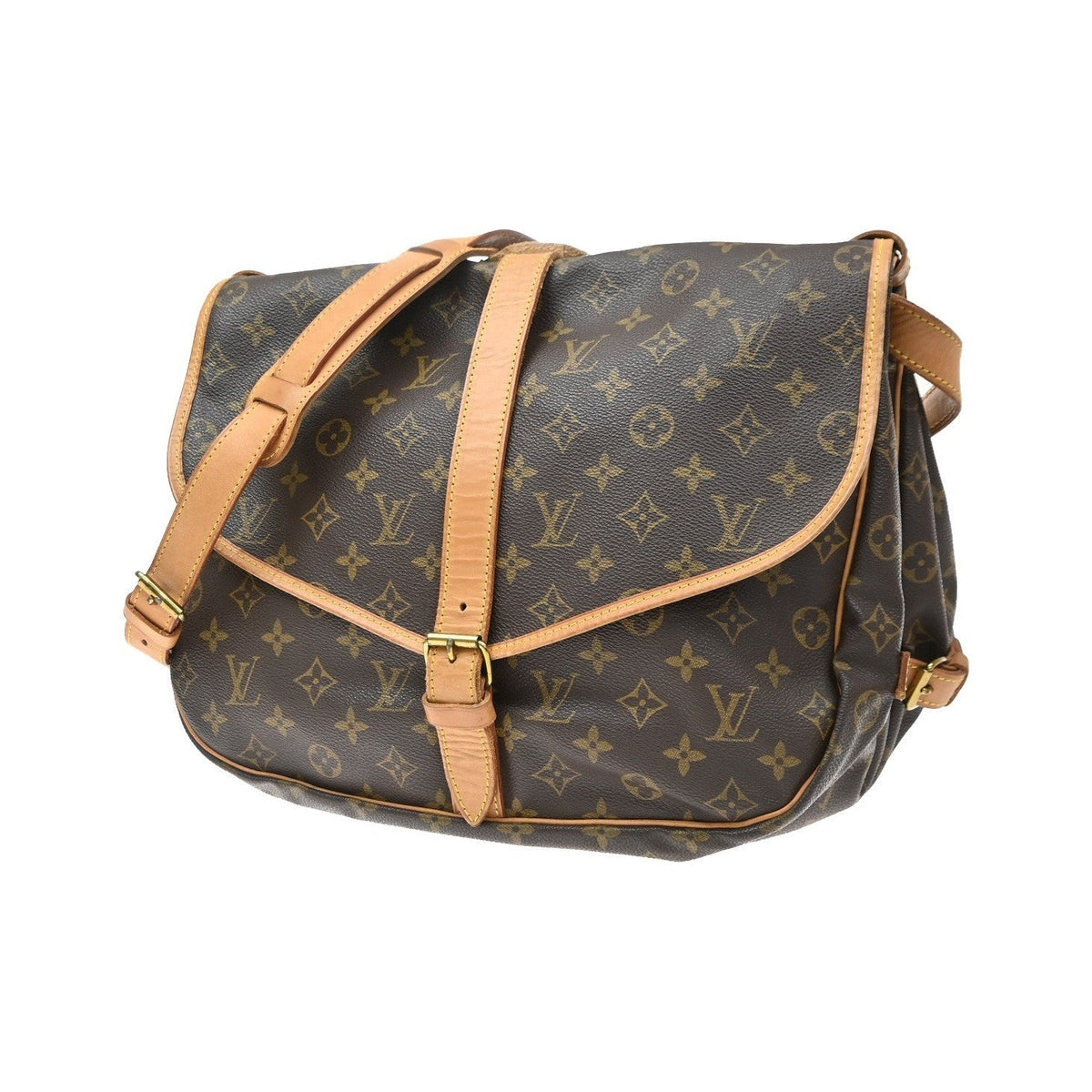 Louis Vuitton Saumur Monogram Canvas, Brown, Canvas, Shoulder Bag