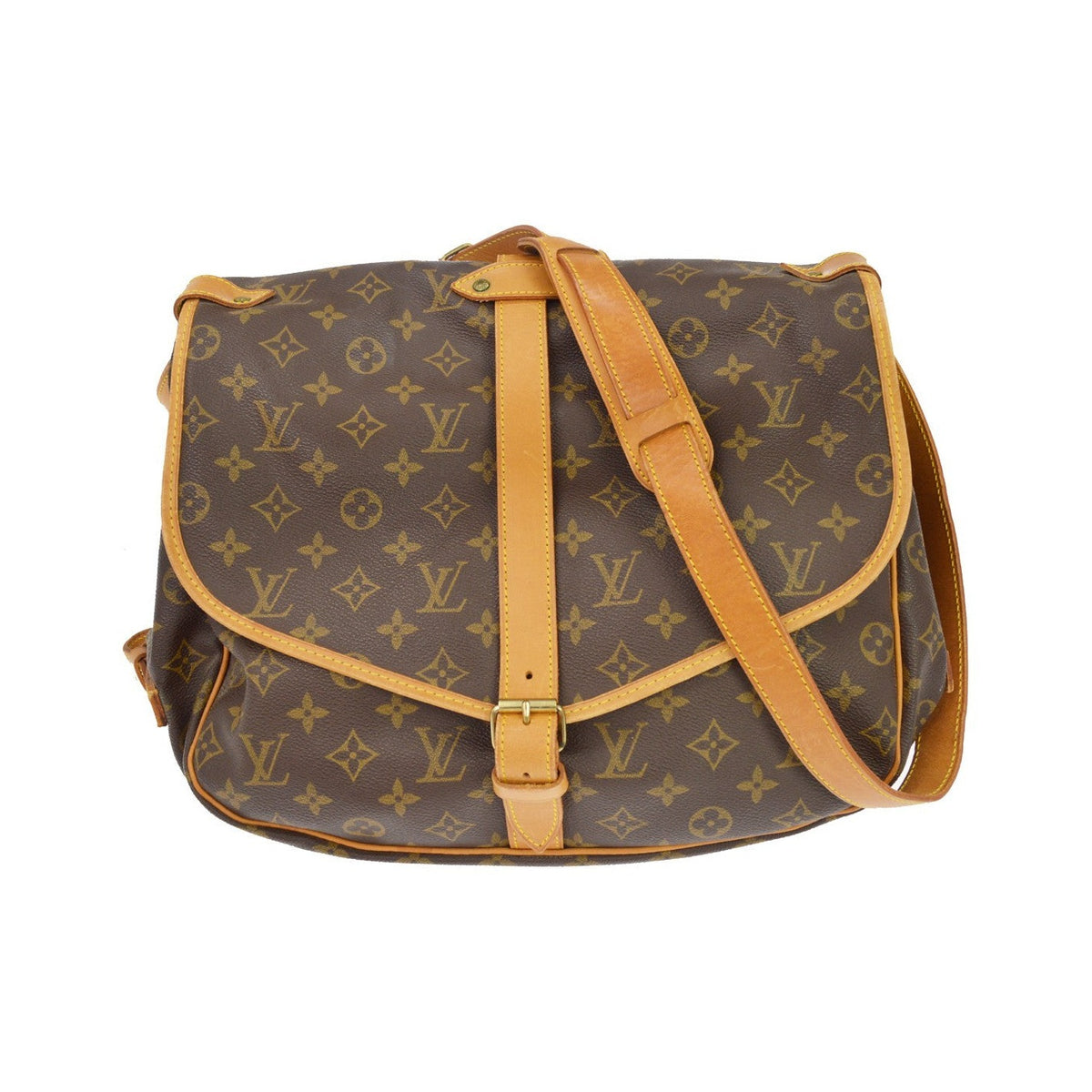 Louis Vuitton Saumur Monogram Canvas, Brown, Canvas, Shoulder Bag