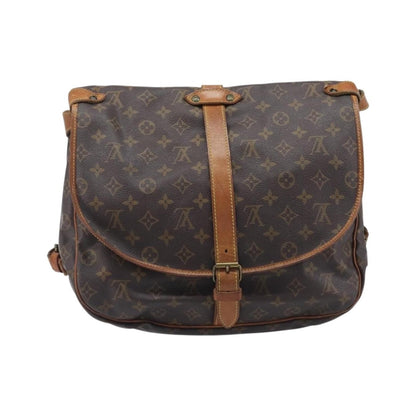 Louis Vuitton Saumur Monogram Canvas, Brown, Canvas, Shoulder Bag