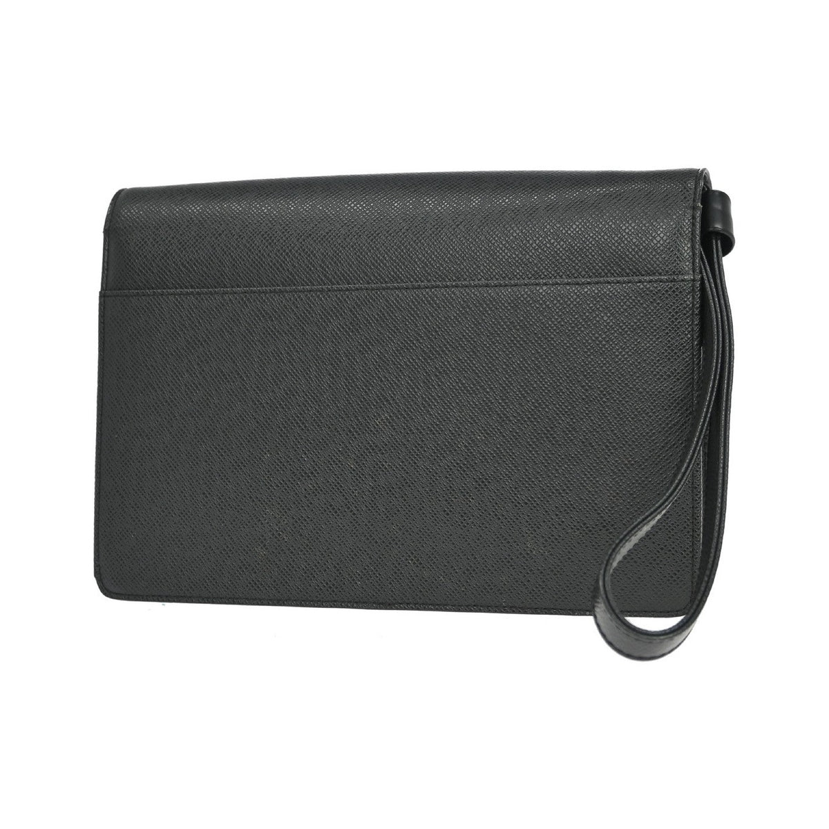 Louis Vuitton Selenga Pochette Taiga Leather, Black, Leather, Clutch