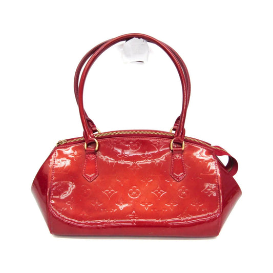 Louis Vuitton Sherwood Monogram Vernis, Red, Patent Leather, Handbag