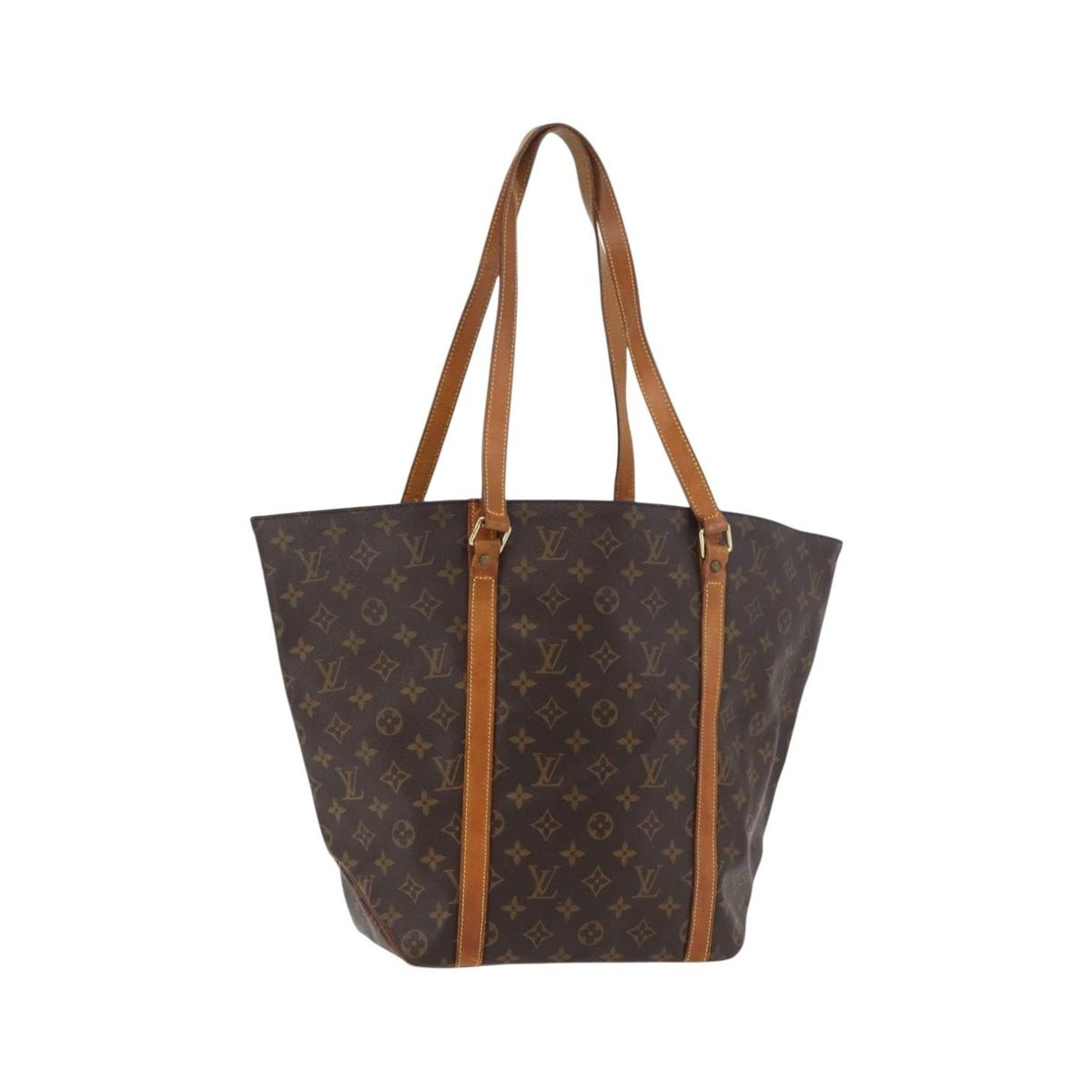 Louis Vuitton Shopping Sac Monogram Canvas, Brown, Canvas, Handbag
