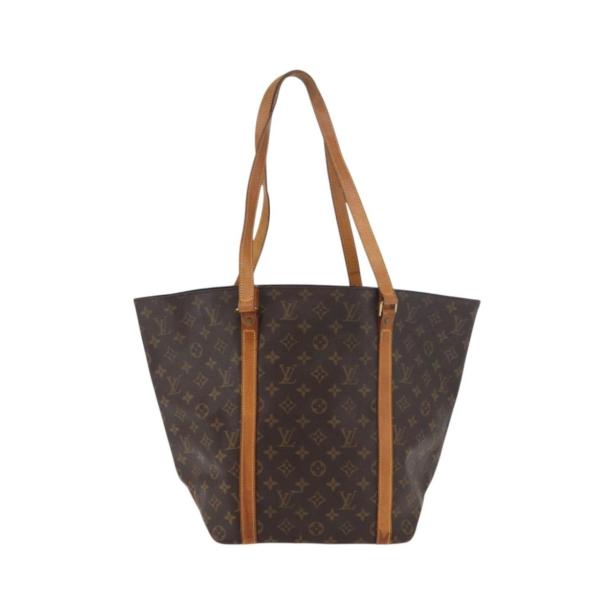 Louis Vuitton Shopping Sac Monogram Canvas, Brown, Canvas, Handbag