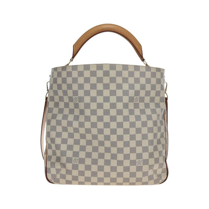 Louis Vuitton Soffi Damier Ebene, White, Canvas, Handbag