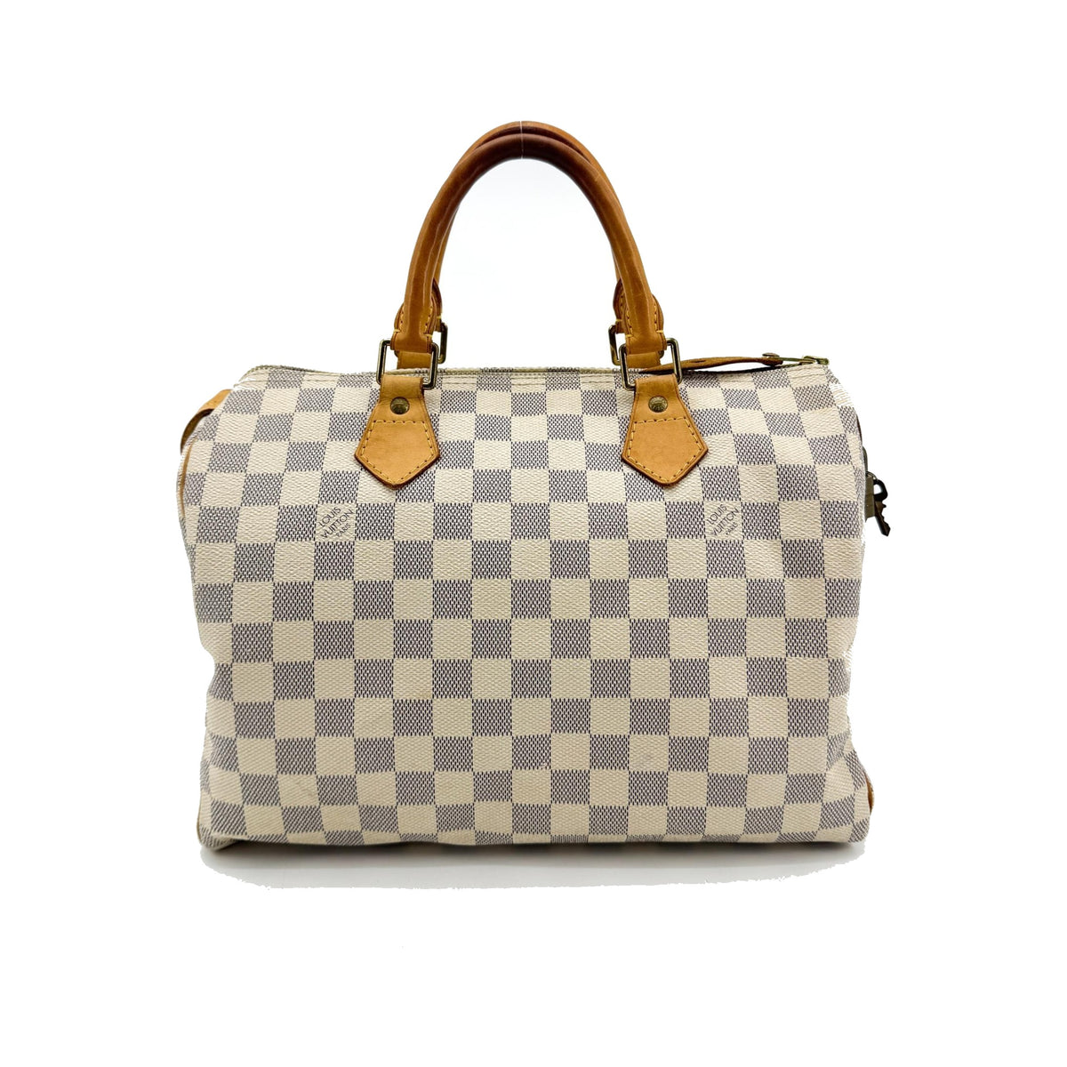 Louis Vuitton Speedy Bandouliere Damier, White, Canvas, Handbag