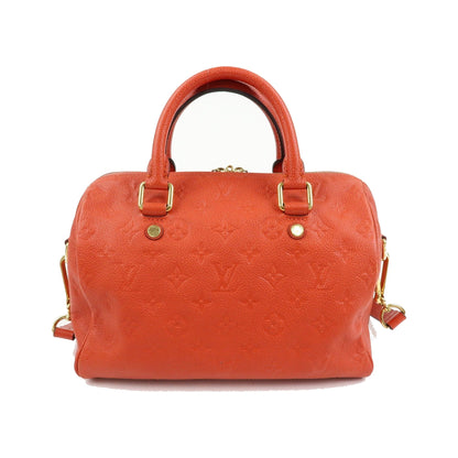 Louis Vuitton Speedy Bandouliere Monogram Empreinte Leather, Orange, Leather, Handbag