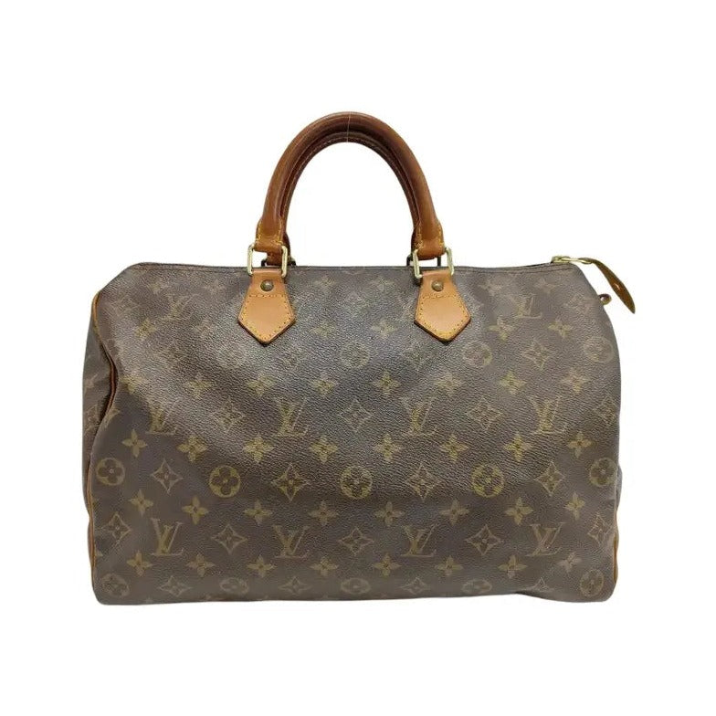 Louis Vuitton Speedy Monogram, Brown, Canvas, Handbag