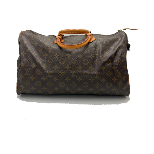 Louis Vuitton Speedy Monogram Canvas, Brown, Canvas, Handbag