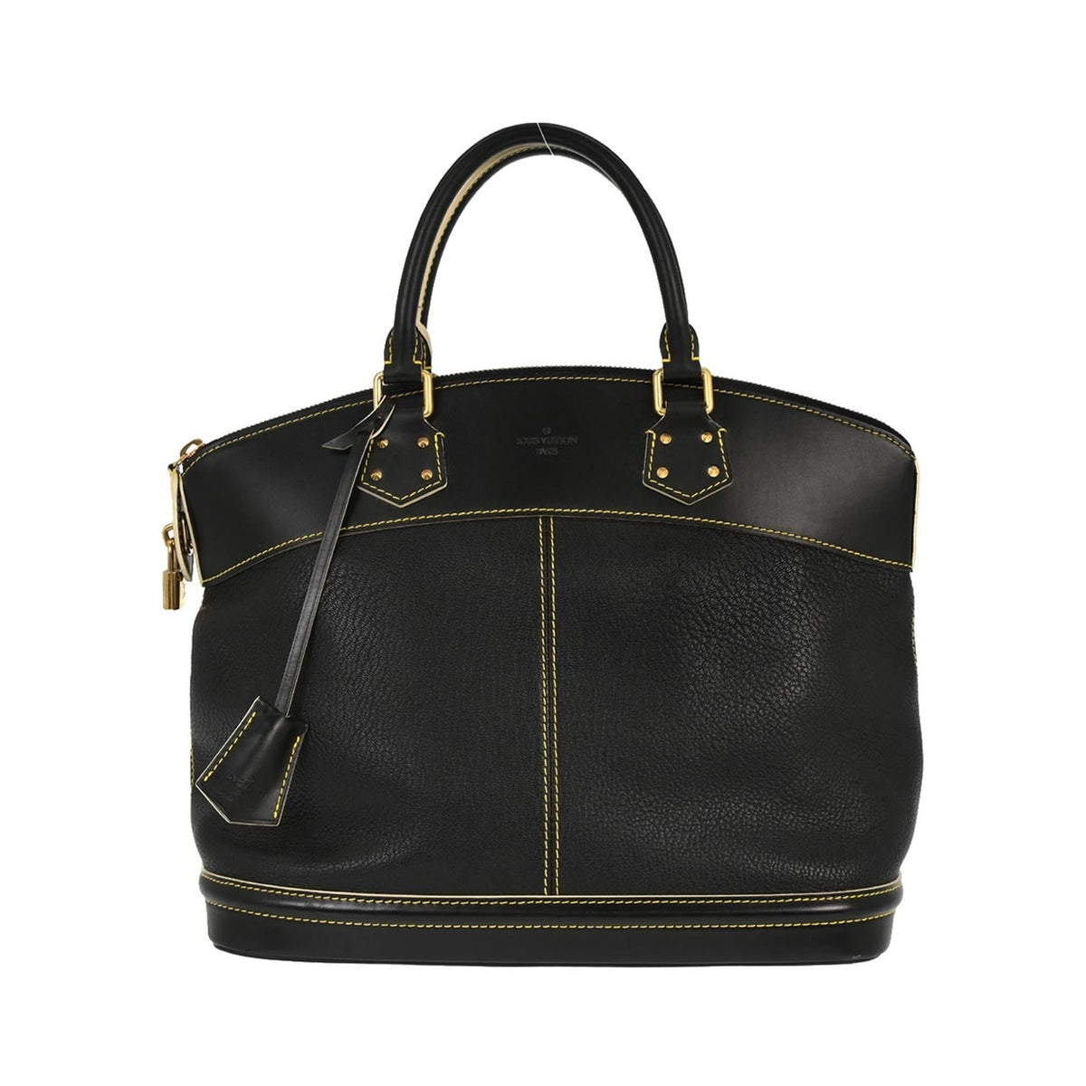 Louis Vuitton Suhali Lockit Leather, Black, Leather, Handbag