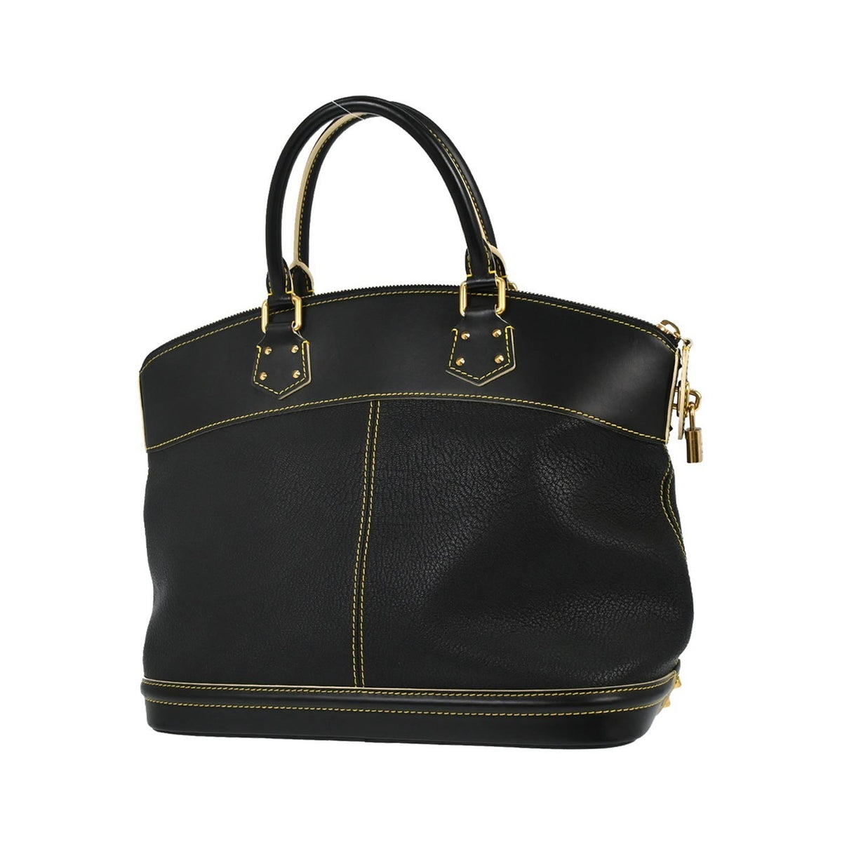 Louis Vuitton Suhali Lockit Leather, Black, Leather, Handbag