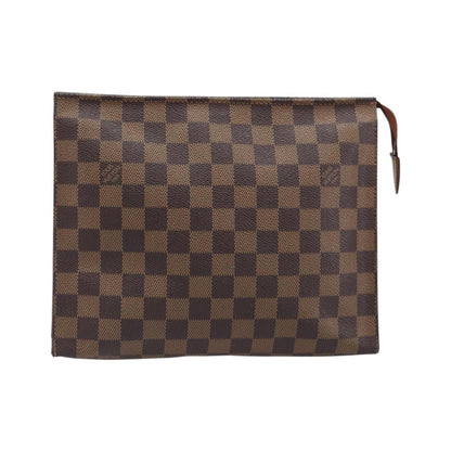 Louis Vuitton Toiletry Pouch Damier, Brown, Canvas, Clutch