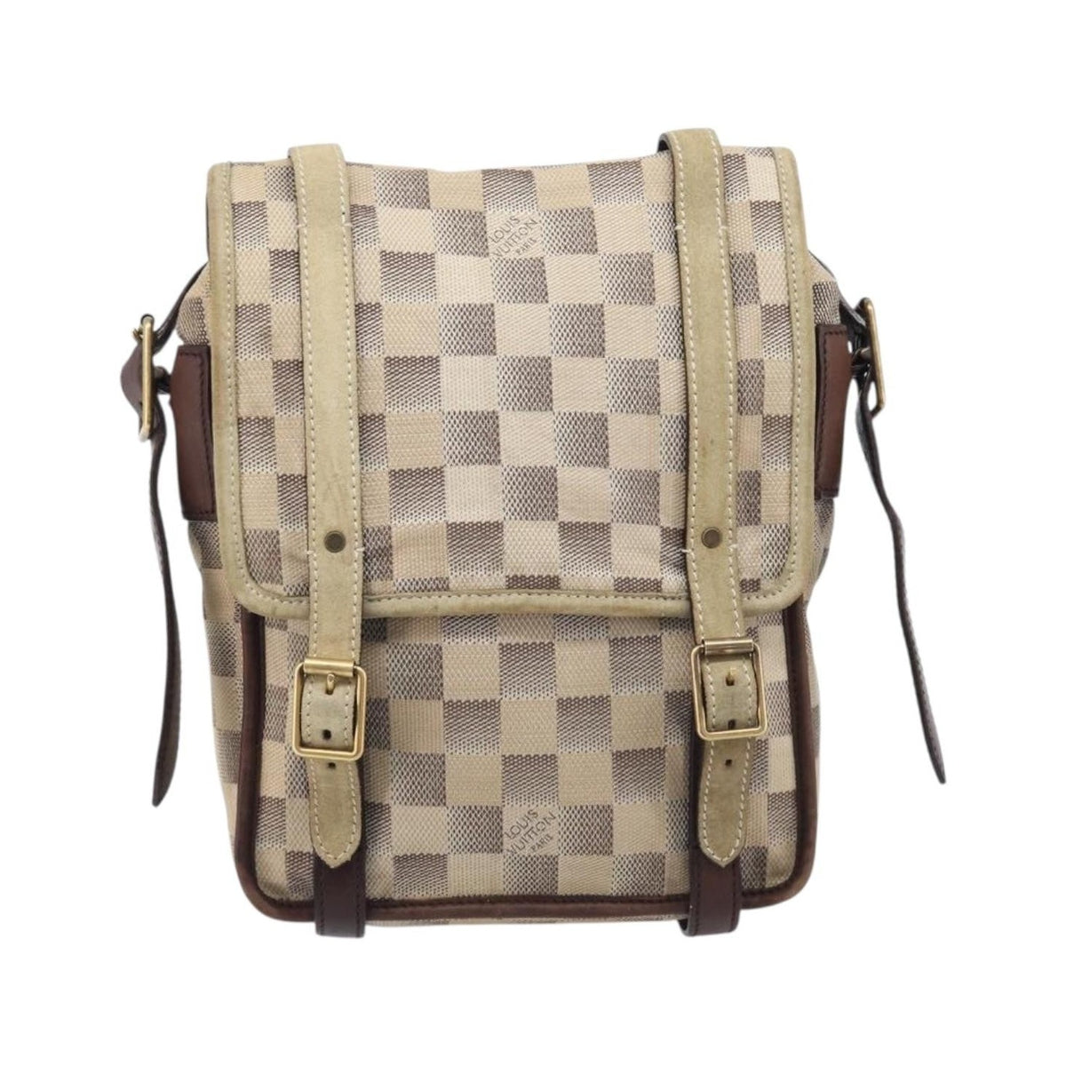 Louis Vuitton Trotteur Damier Lune, White, Canvas, Handbag