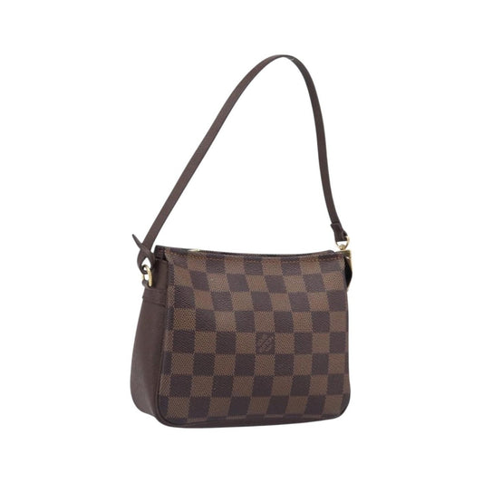Louis Vuitton Trousse Make Up Damier, Brown, Canvas, Clutch