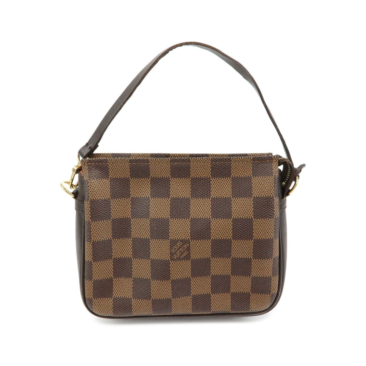 Louis Vuitton Trousse Make Up Damier, Brown, Canvas, Clutch