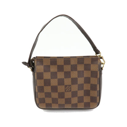 Louis Vuitton Trousse Make Up Damier, Brown, Canvas, Clutch