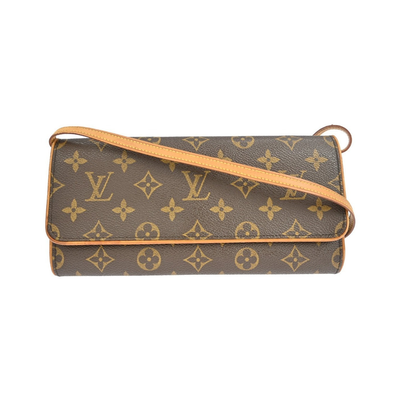Louis Vuitton Twin Canvas, Brown, Canvas, Clutch