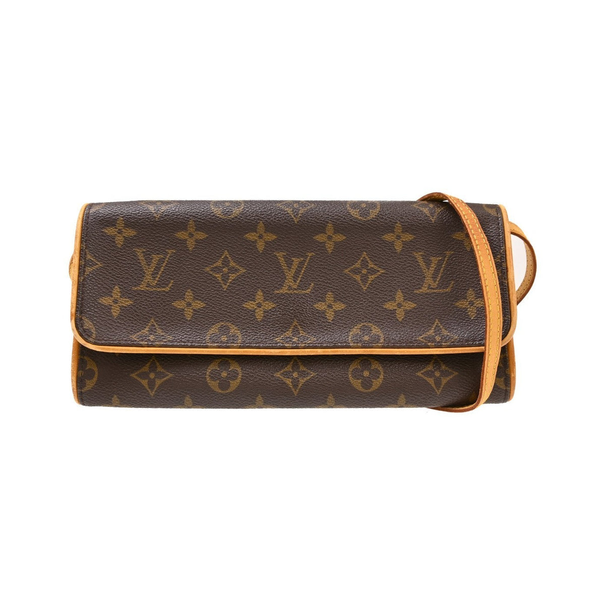 Louis Vuitton Twin Canvas, Brown, Canvas, Clutch
