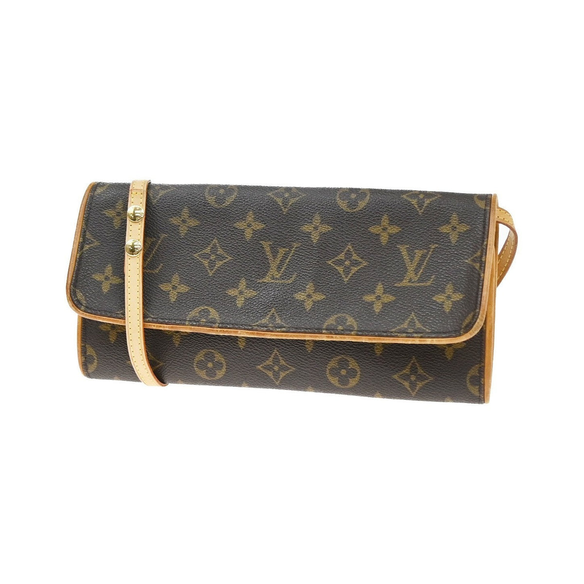 Louis Vuitton Twin Monogram Canvas, Brown, Canvas, Clutch