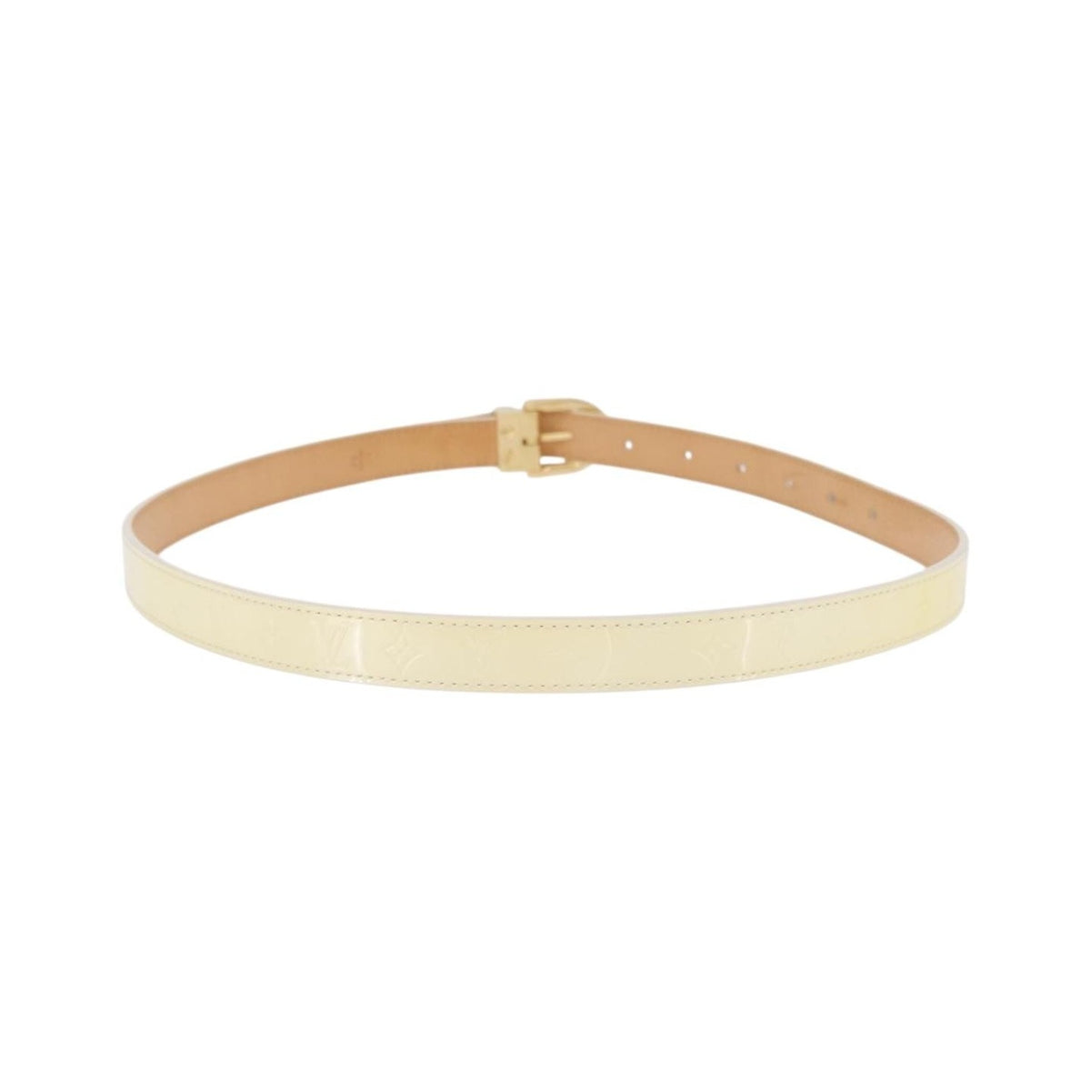 Louis Vuitton Vernis Belt LV Monogram Vernis, Beige, Patent Leather, Belt
