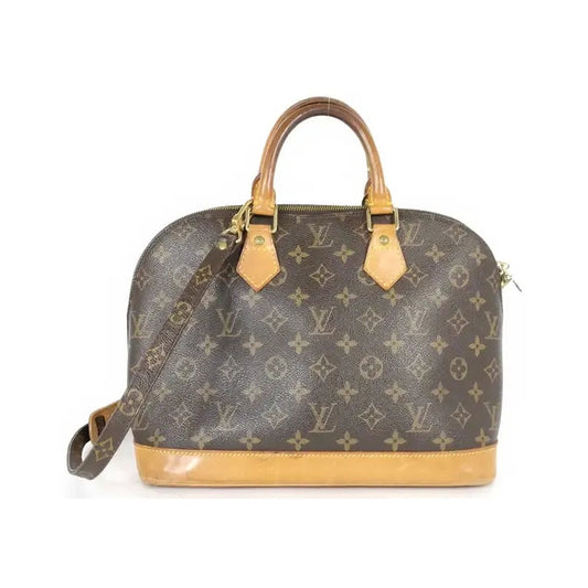 Louis Vuitton Vintage Alma Monogram Canvas, Brown, Canvas, Handbag